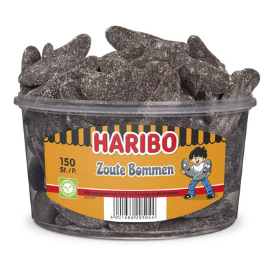 Haribo Dorp Zoute Bommen Emmer 150 Stuks