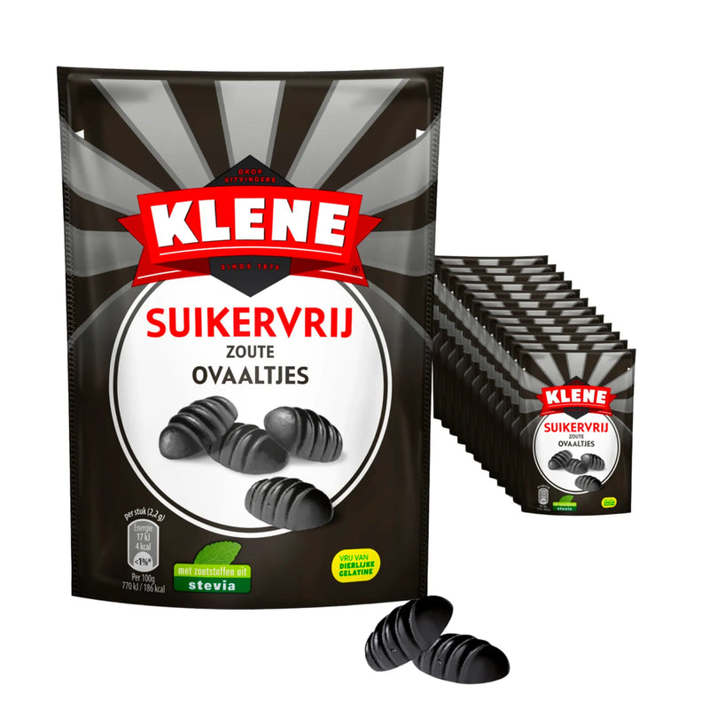 Klene Suikervrij Zoute Ovaaltjes 110 Gram